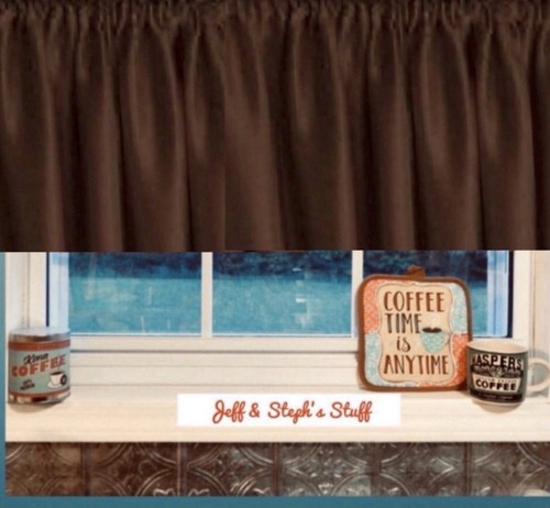 Solid brown valance - solid,
