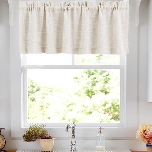 Linen kitchen valance - linen,